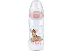 Nuk Disney Classics First Choice Plus Pink Baby Bottle with Silicone Nipple 300ml 6-18 MONTHS