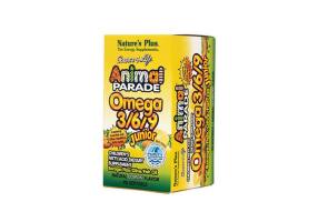 Nature's Plus, Animal Parade Omega 3 6 9 Junior Ω3 για Παδιά, με γεύση λεμόνι, 90 gummies