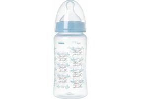 Korres Plastic Agali Anti-Colic Baby Bottle with Silicone Nipple 300ml for 3+ months Blue