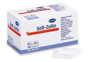 Hartmann Soft-Zellin Alcohol Compresses 60x30mm 100 Pieces