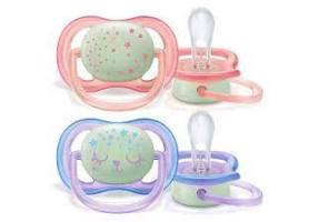 Philips Avent Ultra Night Air pacifiers 0-6M pink, 2 pieces