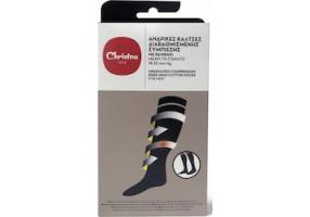 Christou Men's Graduated Compression Socks with Cotton 18-22mm Hg, 1 Pair