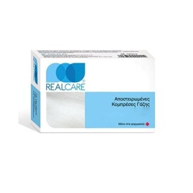 RealCare - Αποστειρωμένες κομπρέσες γάζης 15x15cm | 12τμχ