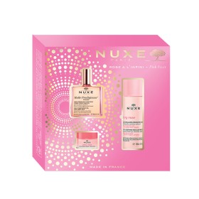 NUXE - Pink Fever Huile Prodigieuse Florale (50ml)   Very Rose 3in1 Soothing Micellar Water (100ml)   Very Rose Lip Balm (15g)