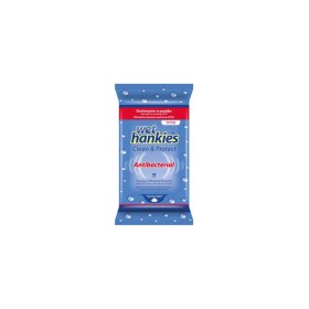 Wet Hankies Antibacterial Μαντηλάκια αντιβακτηριδιακά με αιθυλική αλκοόλη | 15τμχ