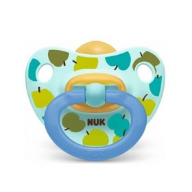 NUK - Classic Happy Kids Πιπίλα Καουτσούκ Μπλε Μήλα 18-36m (10.737.816) | 1τμχ