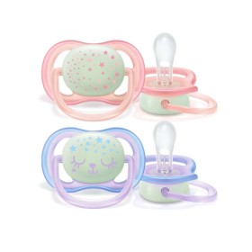 AVENT - Ultra Air Πιπίλα Νυχτός 0-6m SCF376/12 Ροζ-Μωβ | 2τμχ