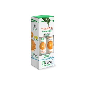 POWER HEALTH - Vitamin C 1000mg-D3 1000iu (24tabs)   Δώρο Vitamin C 500mg (20tabs)