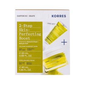 KORRES - Promo Santorini Grape 2-Step Skin-Perfecting Boost Poreless Light Skin Cream (40ml) & Volcanic SkinReset Mask (20ml)