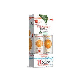 POWER HEALTH - Vitamin C 1000mg Apple Flavor με Στέβια (24tabs)    Δώρο Vitamin C 500mg  (20tabs)