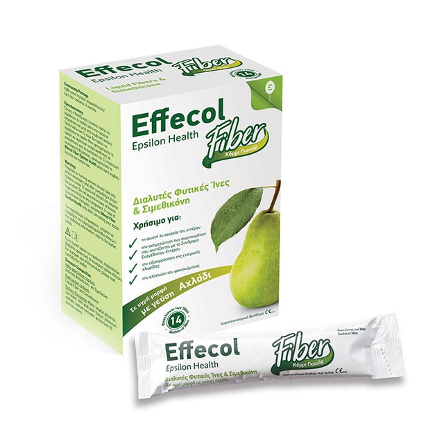 EPSILON HEALTH - Effecol Fiber  Διαλυτές Φυτικές Ίνες & Σιμεθικόνη | 14sachets x 30ml