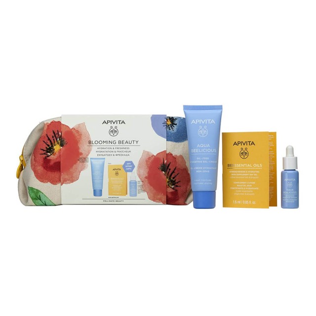 APIVITA - Promo Blooming Beauty Hydrating Bouquet Aqua Beelicious Light Cream-Gel με Λουλούδια   Μέλι (40ml)   ΔΩΡΟ Aqua Beelicious Booster (10ml)   Beessential Oils Day Oil (1,6ml)   Νεσεσέρ