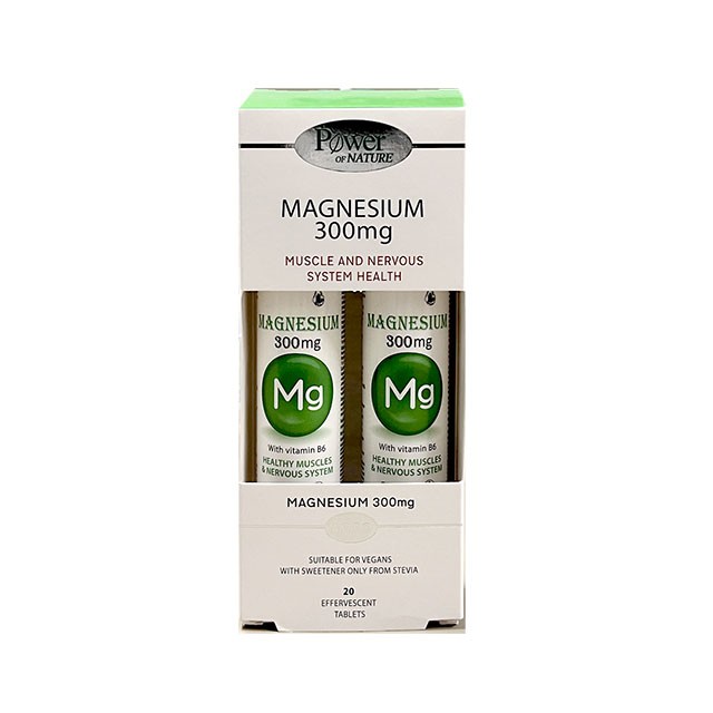 POWER HEALTH - Magnesium with Stevia 300mg (2x20eff.tabs)