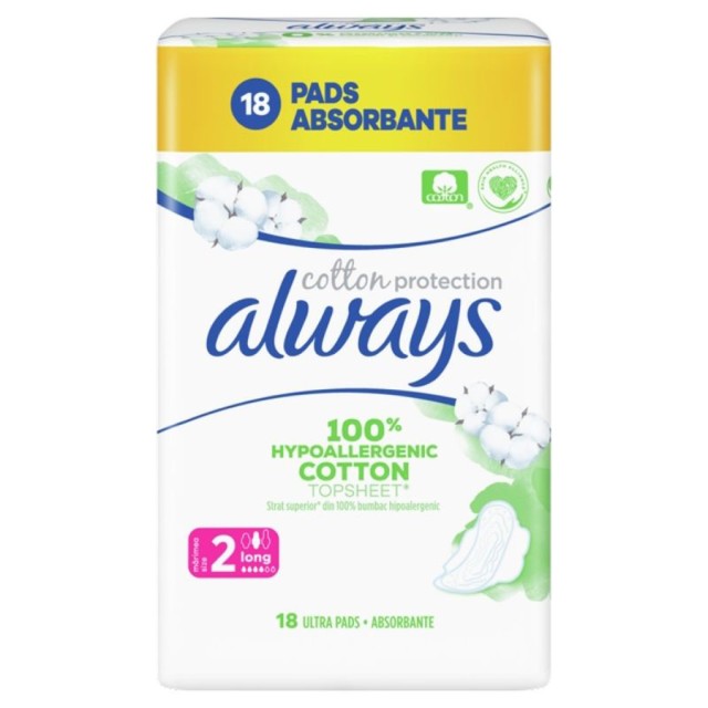 ALWAYS - Cotton Protection No2 Long | 18τμχ