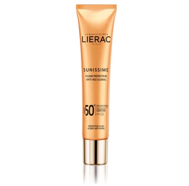 LIERAC - Sunissime BB Fluide Protective Global Anti-Aging Golden Face   Decollete SPF50 | 40ml