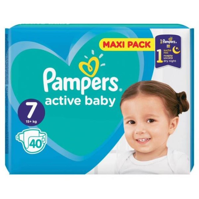 Pampers Active Baby Πάνες Maxi Pack Μέγεθος 7 (15+ kg)