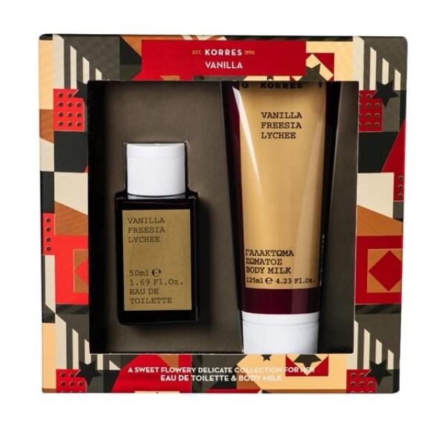 KORRES - PROMO Vanilla / Freesia / Lychee Eau de Toilette (50ml) & Body Milk (125ml)