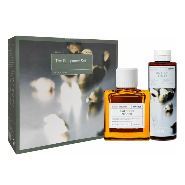 KORRES - The Fragrance Set Saffron Spices Eau De Toilette (50ml)   Saffron Spices Shower Gel  (250ml)