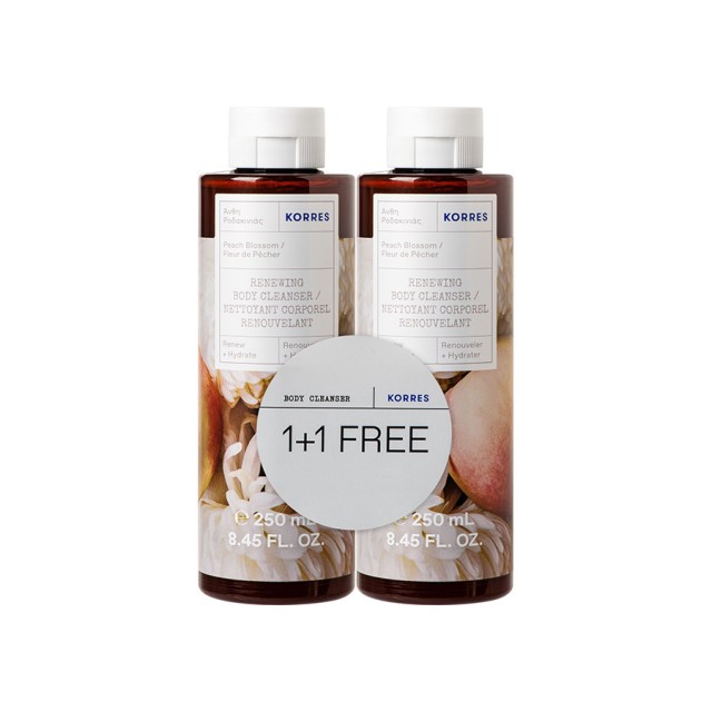 KORRES - Showergel Peach Blossom (1+1) ΔΩΡΟ| 2x250ml