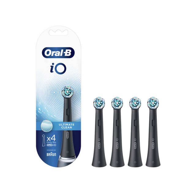 ORAL-B - iO Ultimate Clean Black Ανταλλακτικές Κεφαλές | 4τμχ