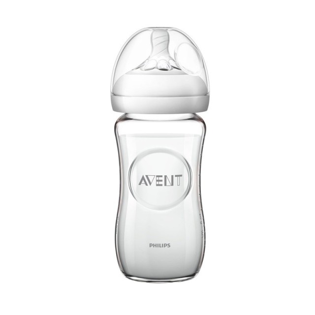 AVENT - Natural Γυάλινο Μπιμπερό 1m+ (SCF053/17) | 240ml