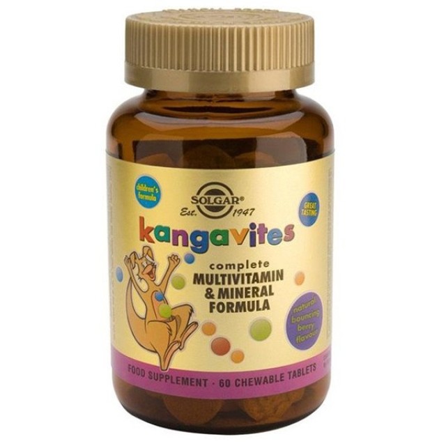 SOLGAR - Kangavites Complete Multivitamin   Mineral Formula Berry | 60chew. Tablets