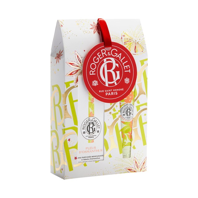 ROGER&GALLET -  Fleur dOsmanthus Eau Parfumée Bienfaisante Εορταστικό Set Άρωμα (30ml)& Κρέμα Χεριών (30ml)