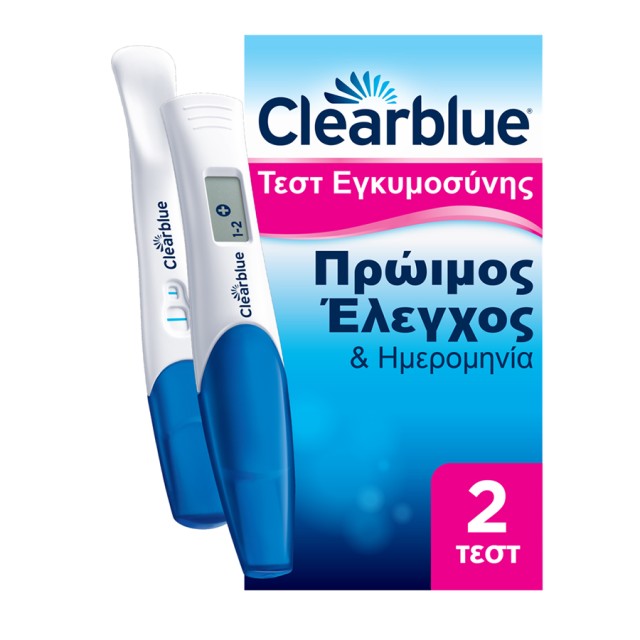 CLEARBLUE - Combo Pack Τεστ Εγκυμοσύνης Πρώιμος Έλεγχος   Ημερομηνία | 2τμχ