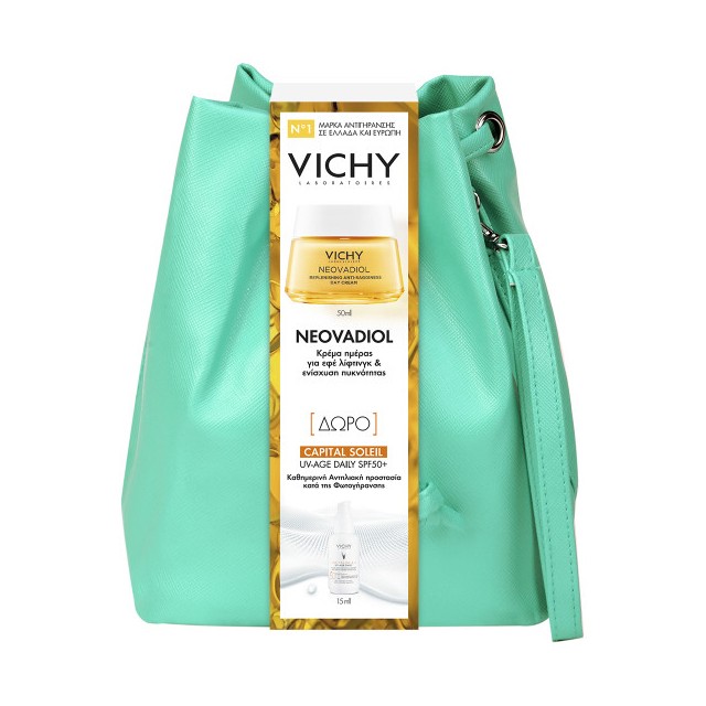 VICHY - Neovadiol Post-Menopause Replenishing Anti Sagginess Day Cream (50ml) & ΔΩΡΟ Capital Soleil UV Age Daily SPF50 (15ml) & Νεσεσέρ