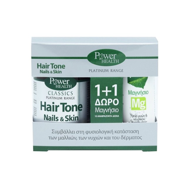 POWER HEALTH - Platinum Hair Tone Nails   Skin (30caps)   Δώρο Magnesium (10tabs)