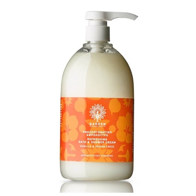 GARDEN - Refreshing Bath & Shower Cream Vanilla & Indian Cress | 1litre