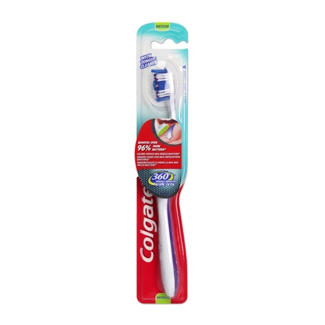 COLGATE - 360 Whole Mouth Clean Medium Οδοντόβουρτσα | 1τμχ