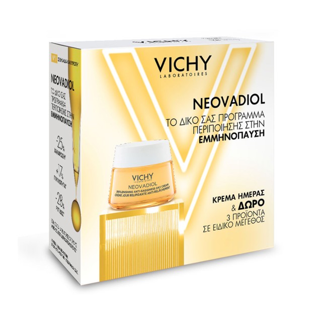 VICHY - Neovadiol Post-Menopause Day Cream (50ml)   ΔΩΡΟ Neovadiol Night Cream (15ml)   Mineral 89 Booster (4ml)   Capital Soleil UV-Age Daily SPF50 (3ml)