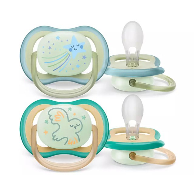 AVENT - Ultra Air Nighttime Πιπίλα 0-6m SCF376/18 Κουκουβάγια | 2τμχ