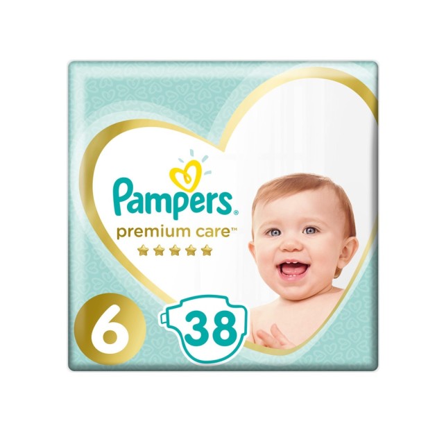 PAMPERS - Premium Care Πάνες  Jumbo Pack No.6 13+ kg | 38τμχ