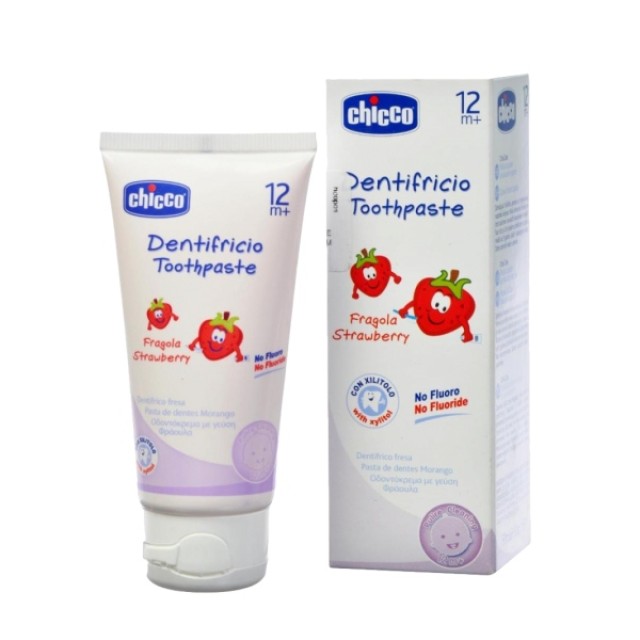 CHICCO -   Toothpaste 12m+, με γεύση Φράουλα | 50ml