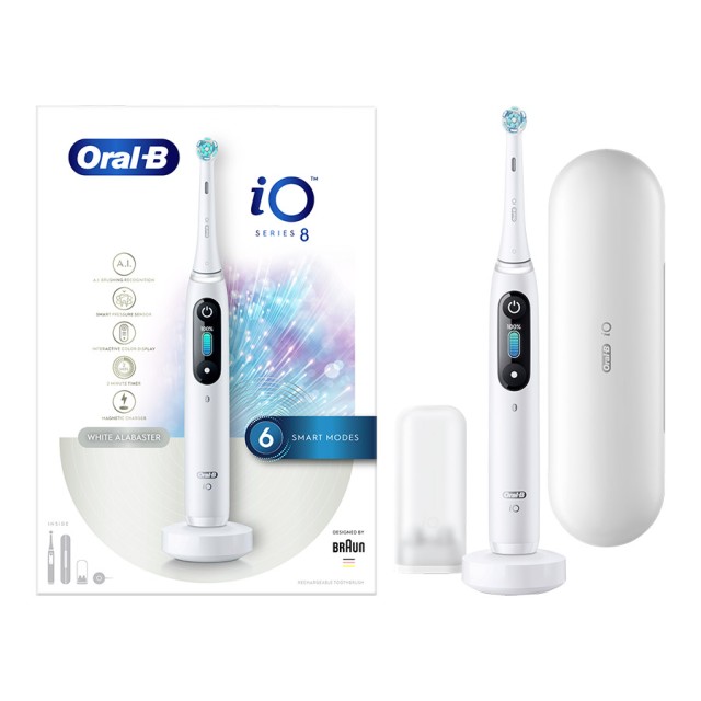 ORAL-B - iO Series 8 Magnetic White Alabaster  | 1τμχ