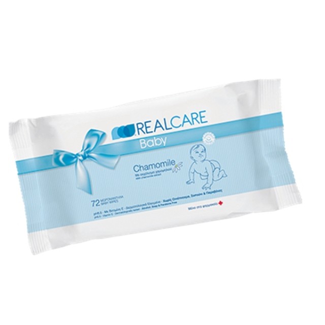 RealCare - Μωρομάντηλα με Χαμομήλι | 72τμχ