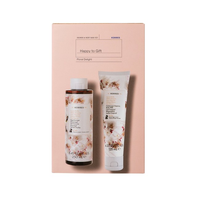 KORRES - Happy to Gift White Blossom Showergel (250ml)   Body Milk (125ml)