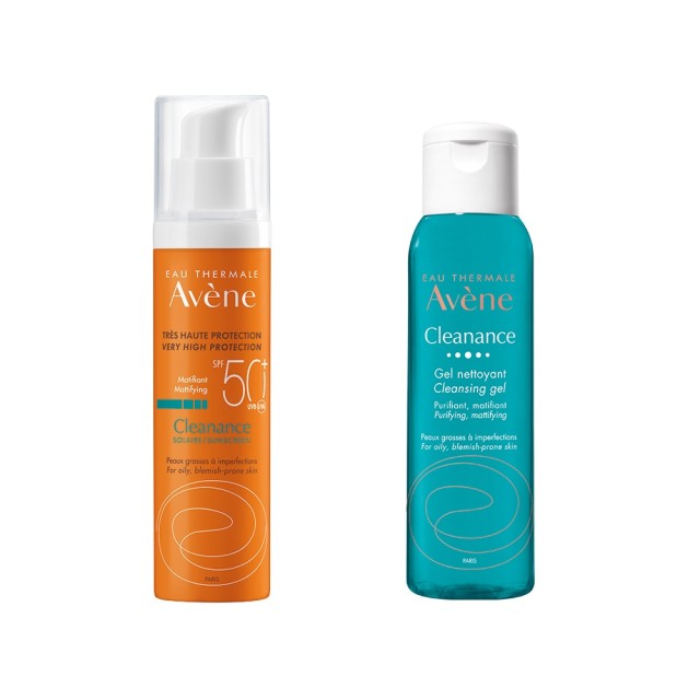 AVENE - Cleanance Solaire SPF50+ (50ml)   Cleanance Gel (100ml)