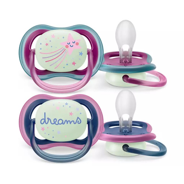 AVENT - Ultra Air Nighttime Πιπίλα 6-18m SCF376/14 Dream | 2τμχ