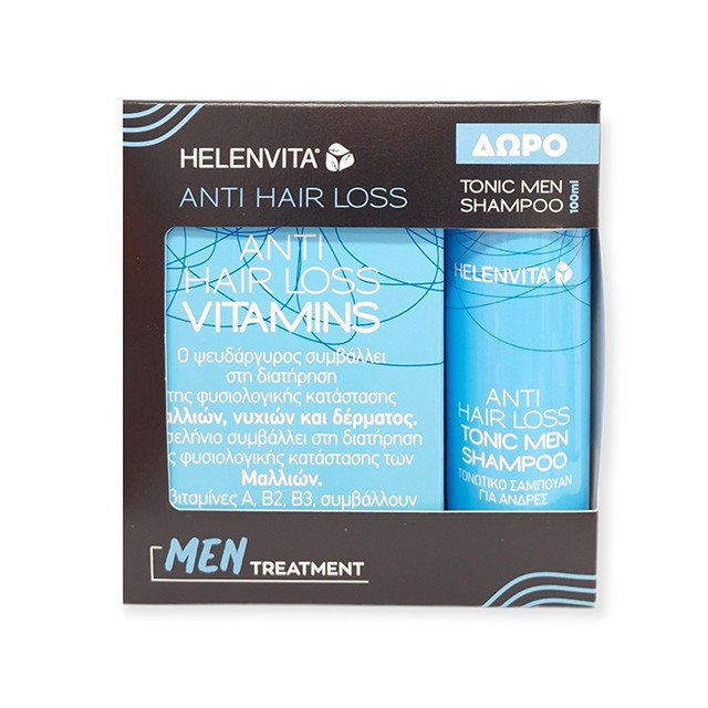 HELENVITA - Anti Hair Loss Vitamins (60caps)   Anti Hair Loss Tonic Men Shampoo (100ml)